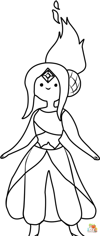 Flame Princess Coloring Pages 4