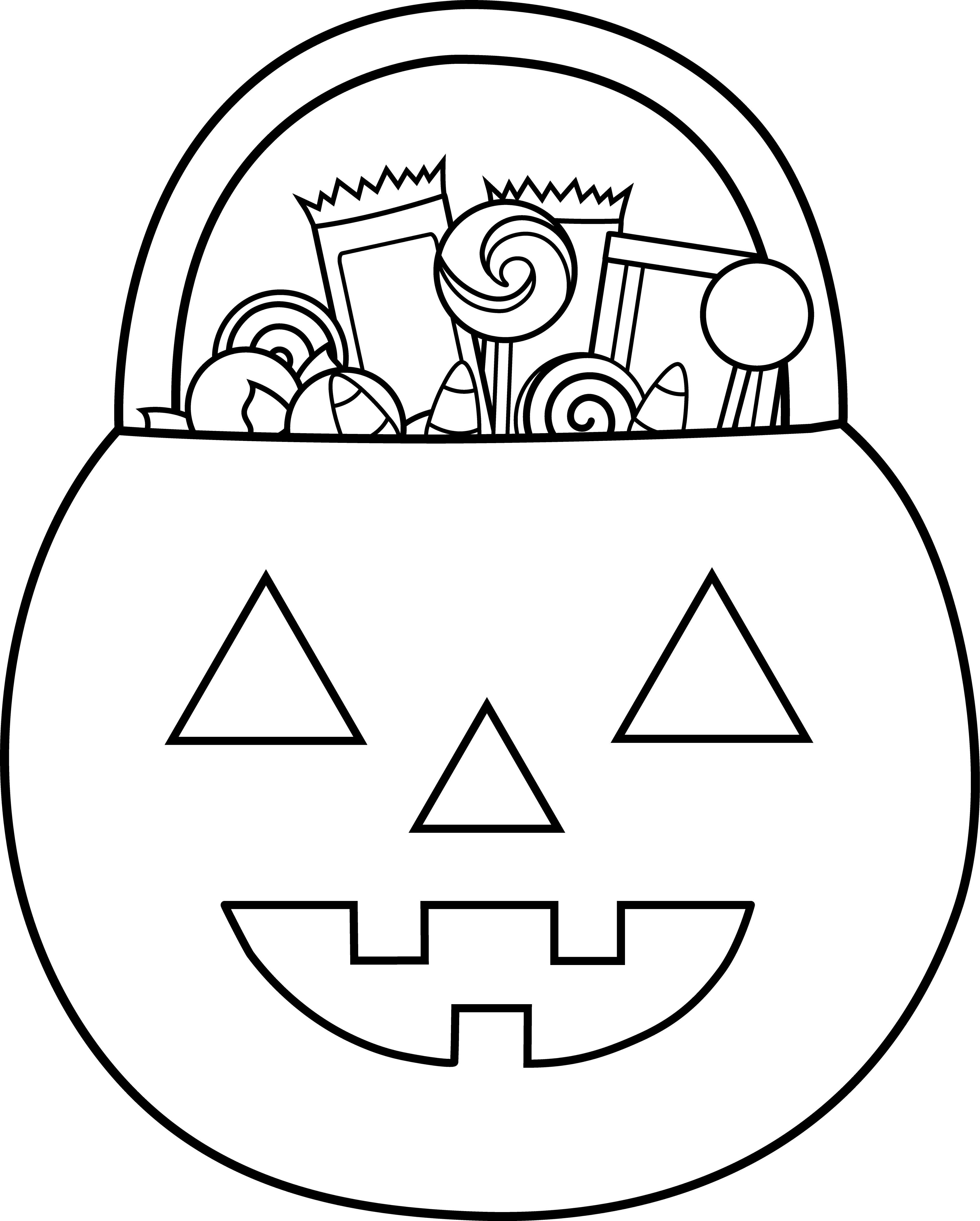 Halloween Candy Coloring Pages 1