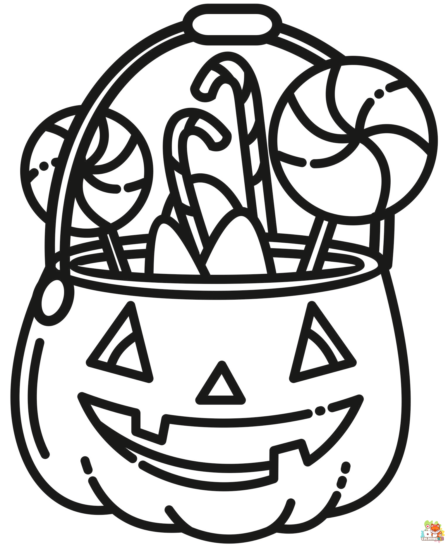 Halloween Candy Coloring Pages 2