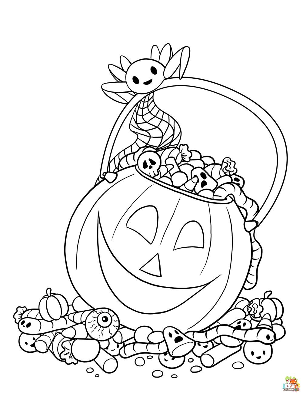 Halloween Candy Coloring Pages 4