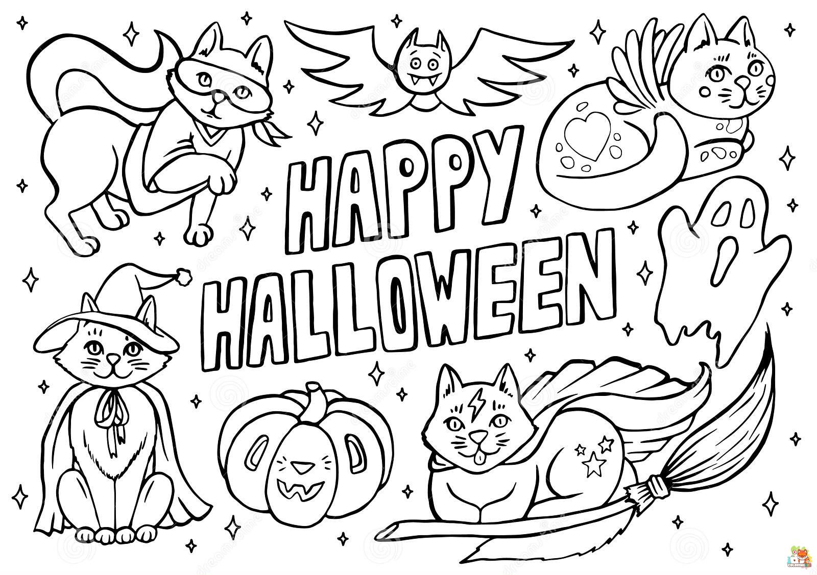 Happy Halloween Coloring Pages 2