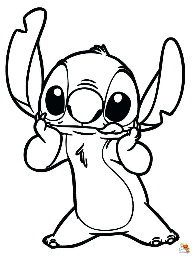 Happy Stitch Coloring Pages 2