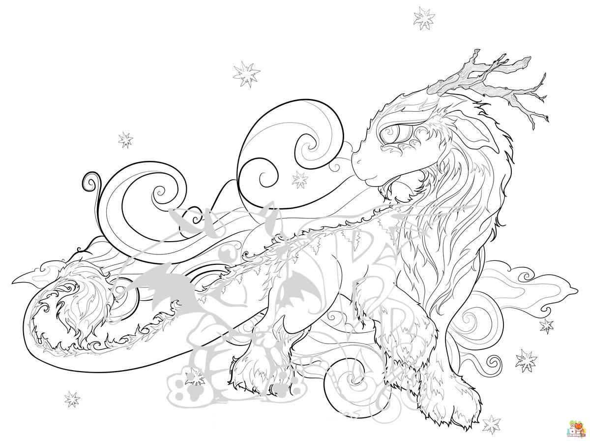 Kirin Chinese Unicorn Coloring Pages 3