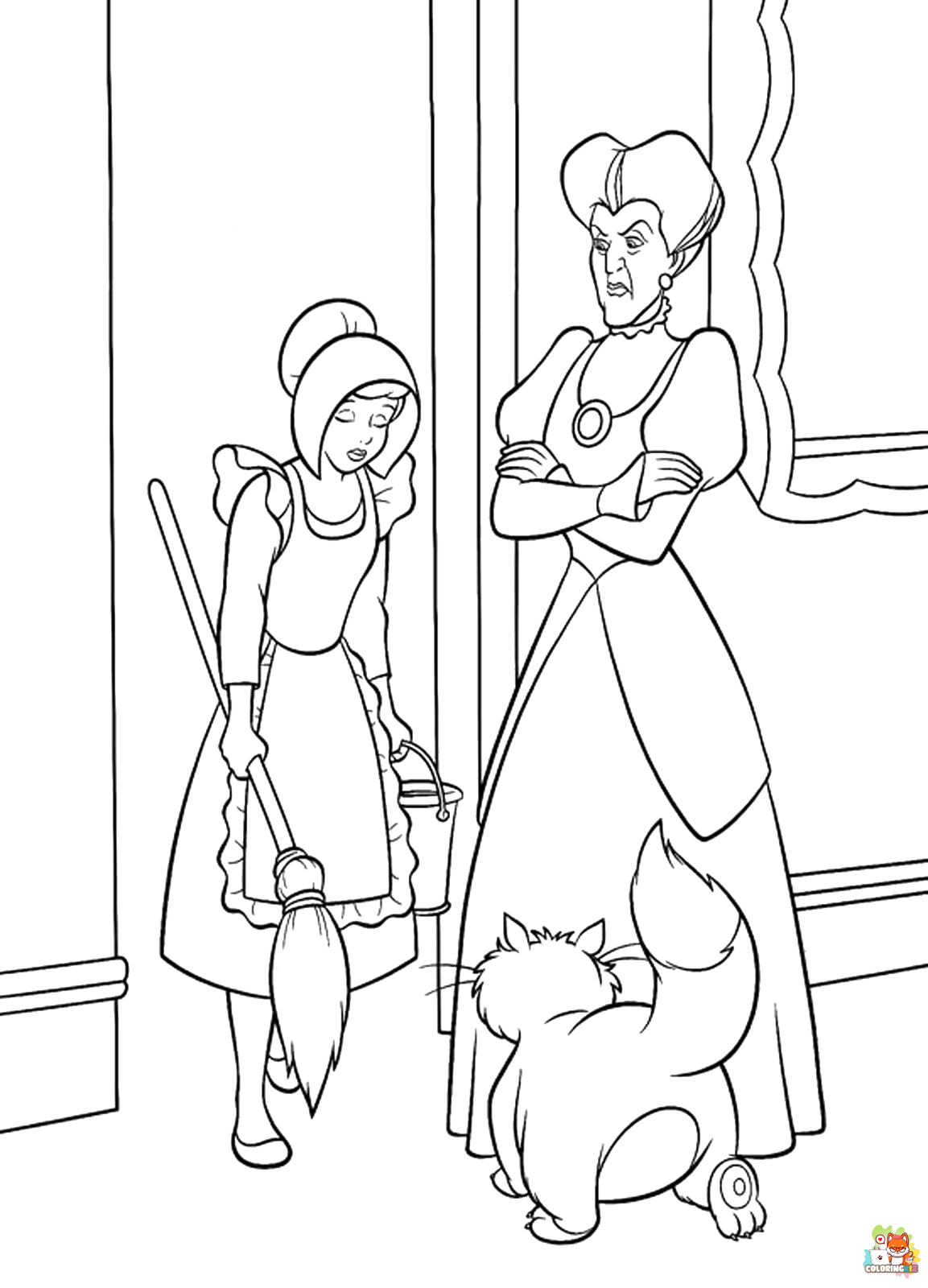 Lady Tremaine from Cinderella Coloring Pages 4