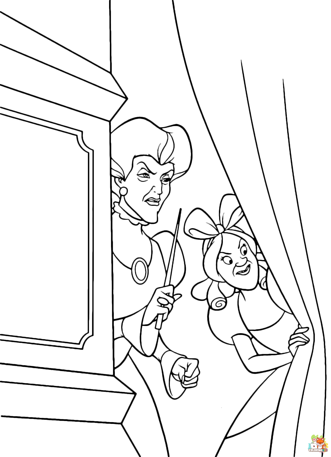 Lady Tremaine from Cinderella Coloring Pages 5
