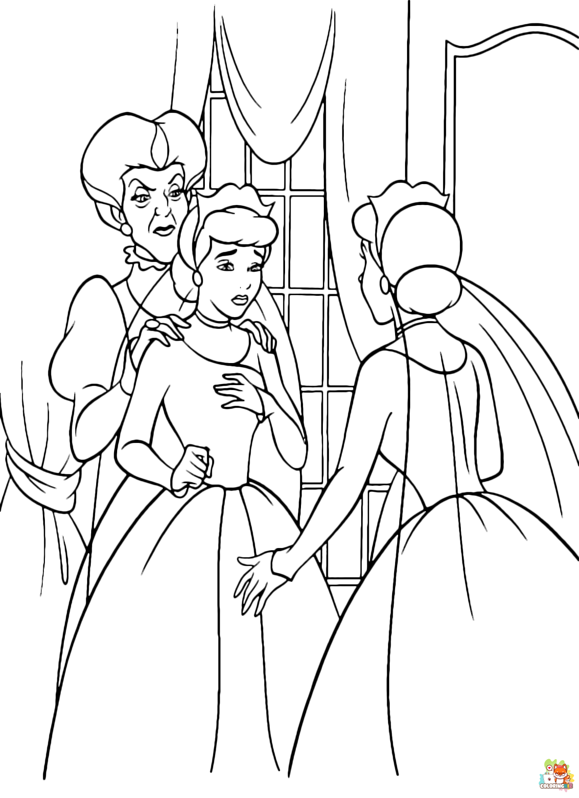 Lady Tremaine from Cinderella Coloring Pages 6