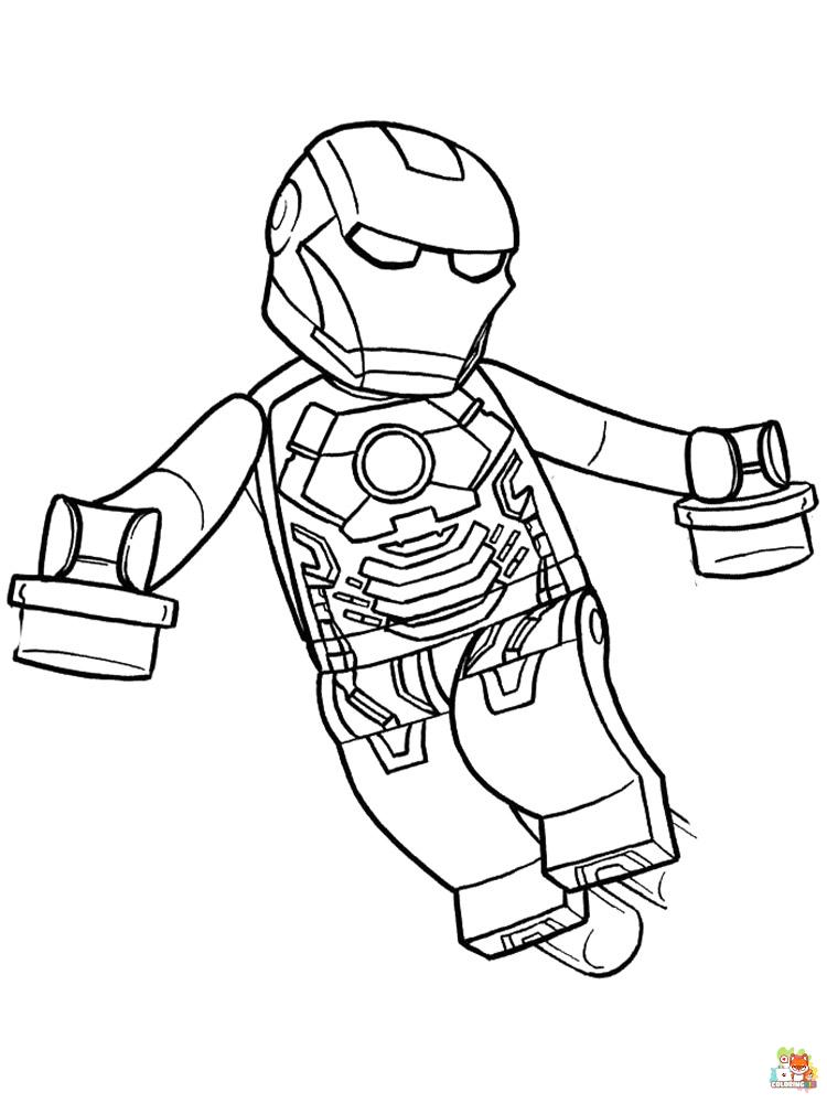 Lego Avengers Coloring Pages easy
