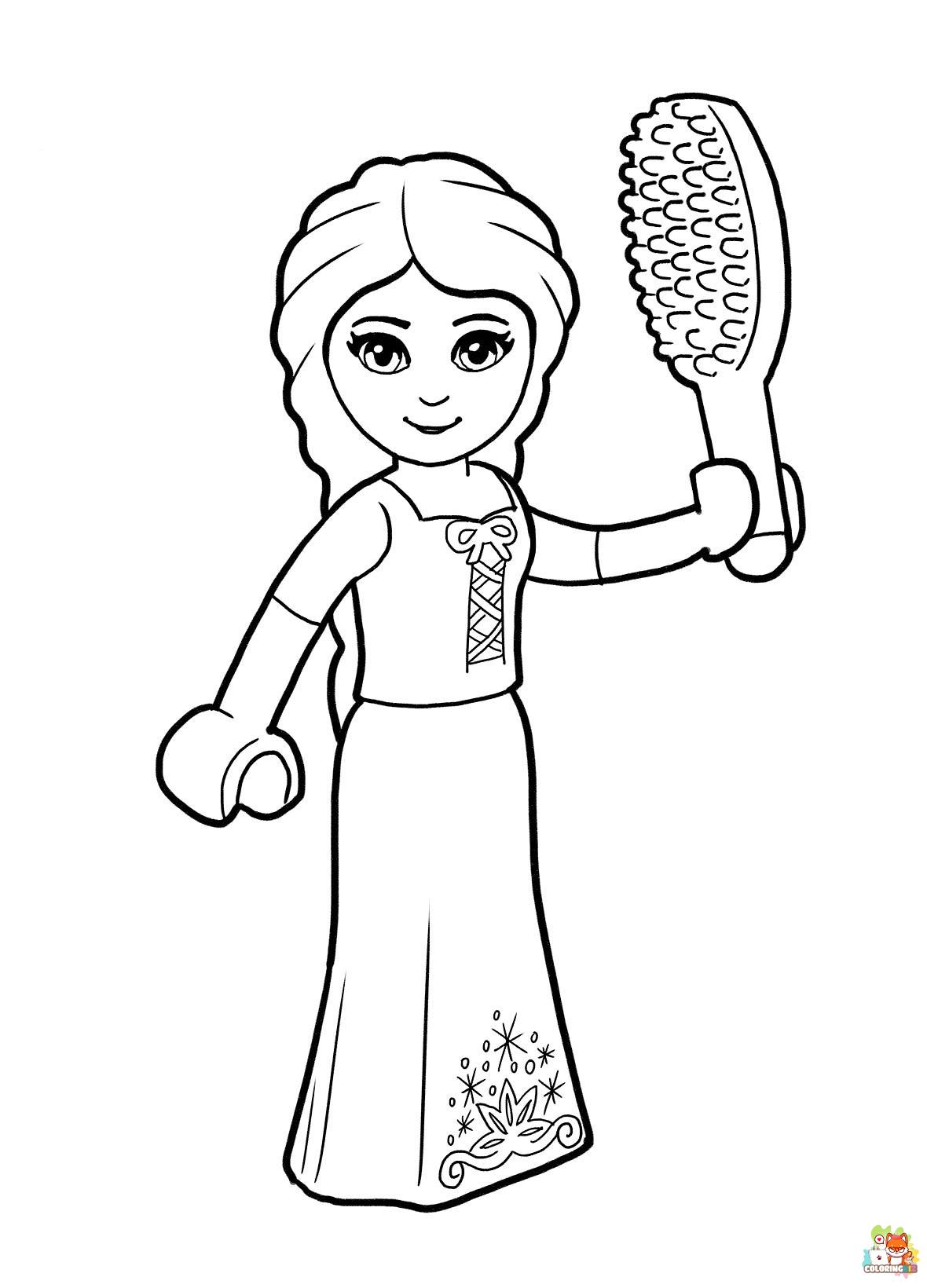 Lego Princess Coloring Pages 1