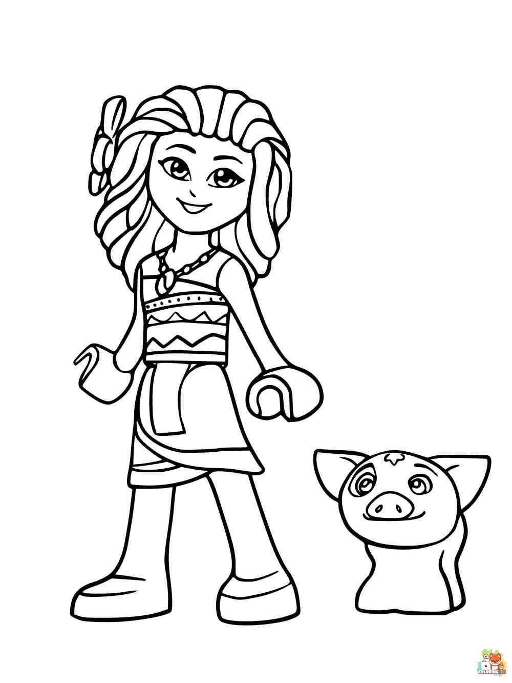Lego Princess Coloring Pages 7