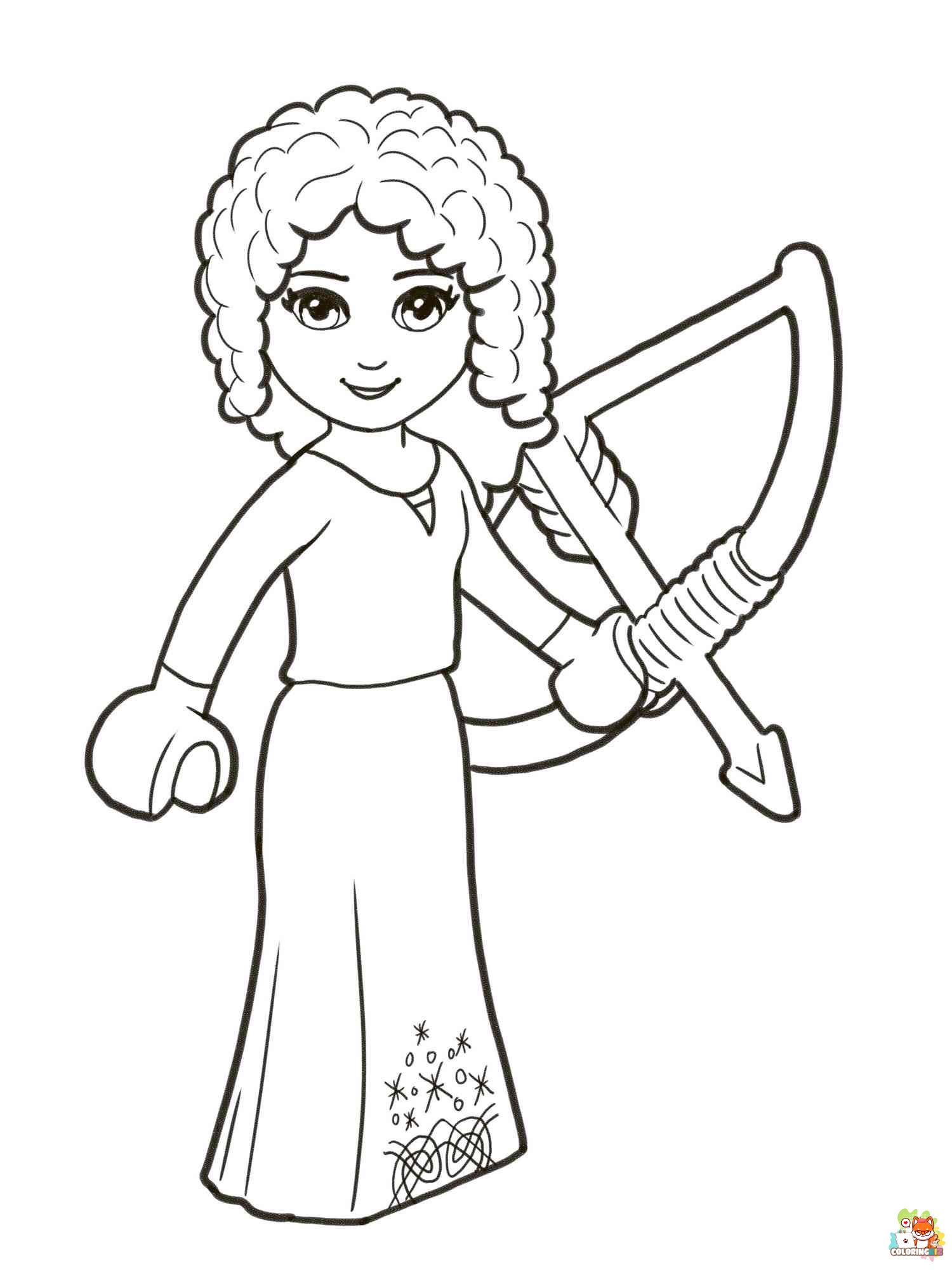 Lego Princess Coloring Pages 8