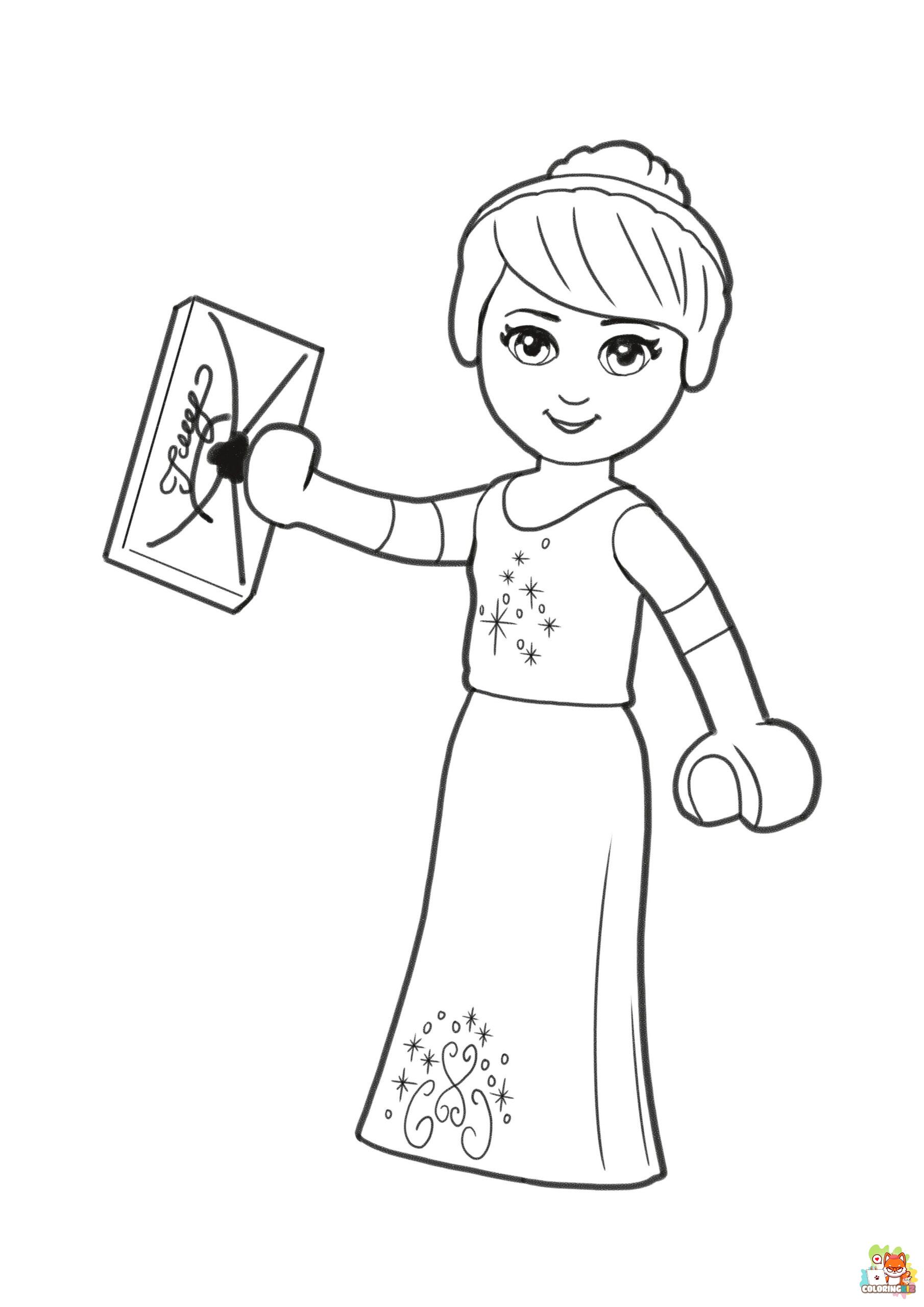 Lego Princess Coloring Pages 9
