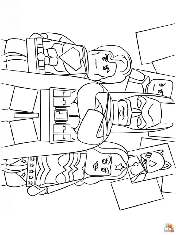 Lego Superman Coloring Pages easy
