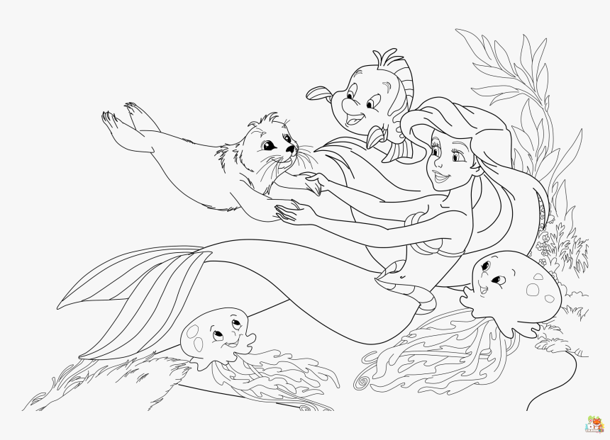 Little Mermaid Coloring Pages 1