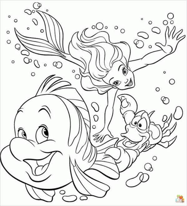 Little Mermaid Coloring Pages 2