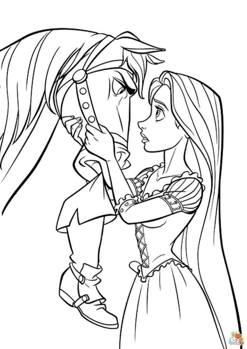 Maximus and Rapunzel Coloring Pages 3