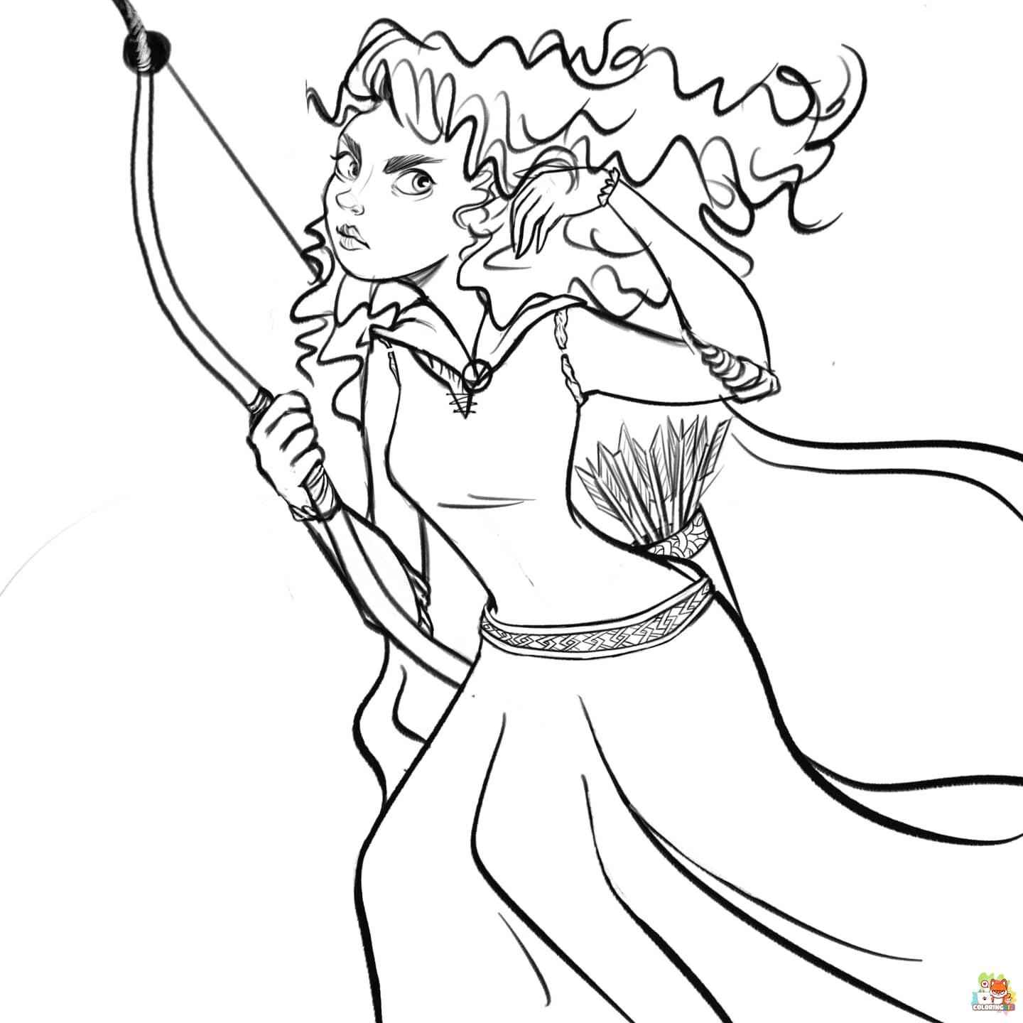 Merida Archery Coloring Pages 1