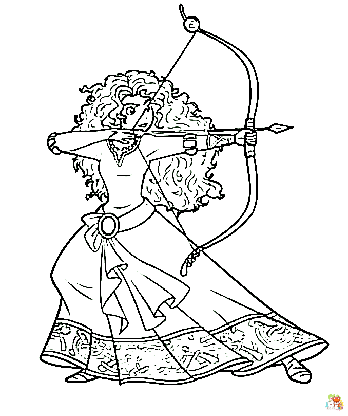 Merida Archery Coloring Pages 1