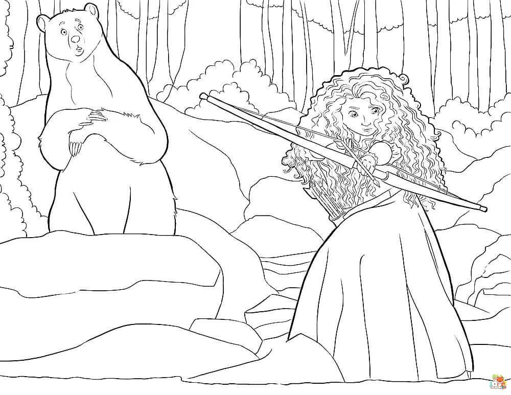Merida Archery Coloring Pages 2
