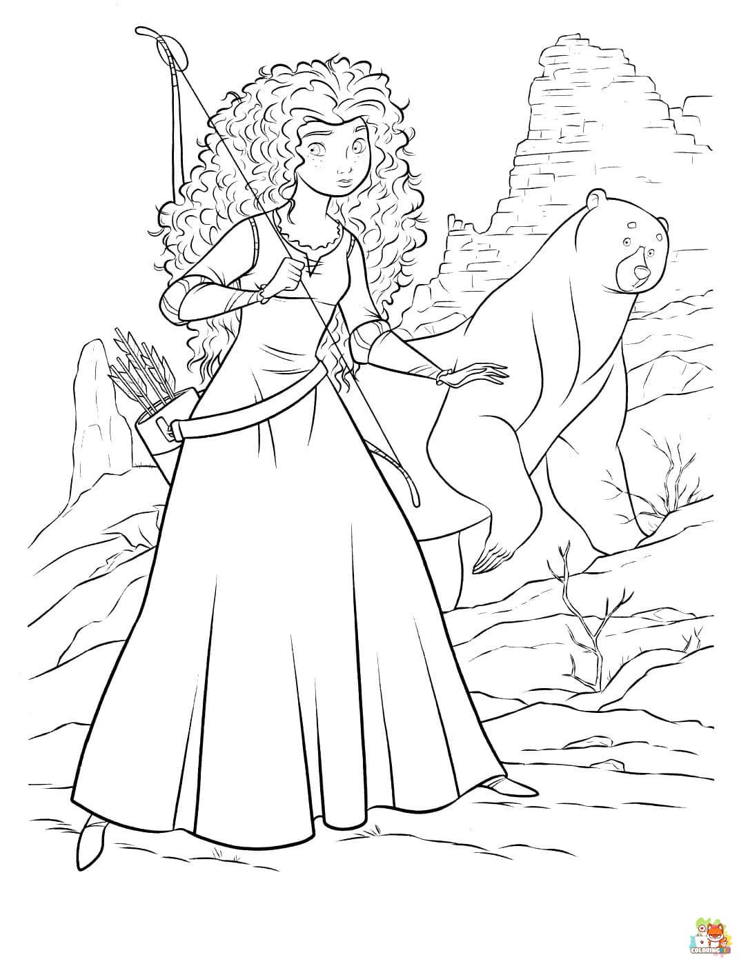 Merida Archery Coloring Pages 7