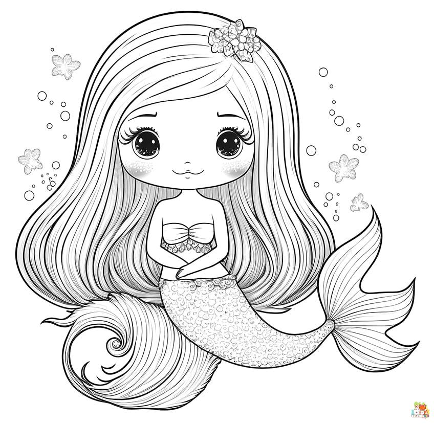 Mermaid Coloring Pages 10