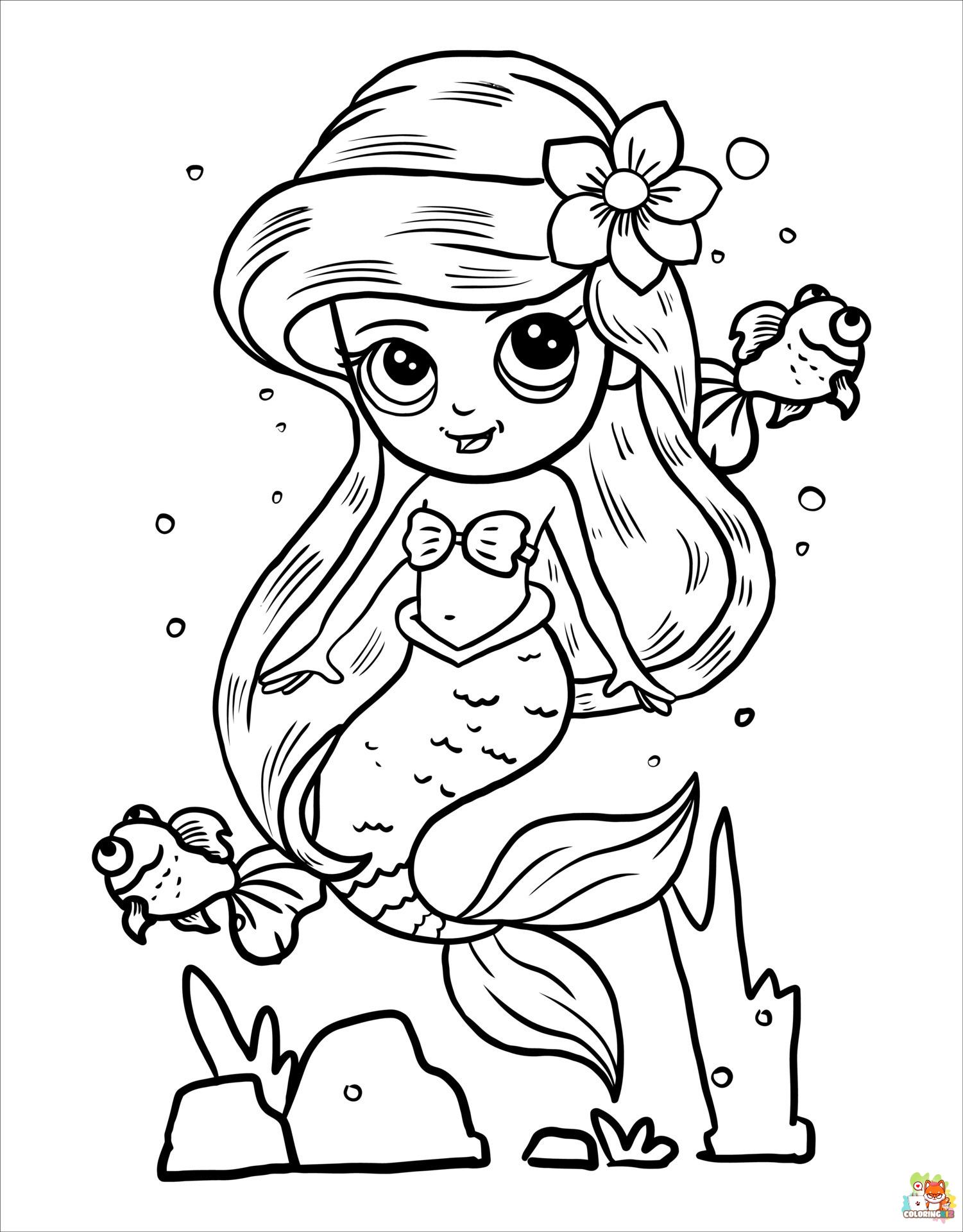 Mermaid Coloring Pages 6