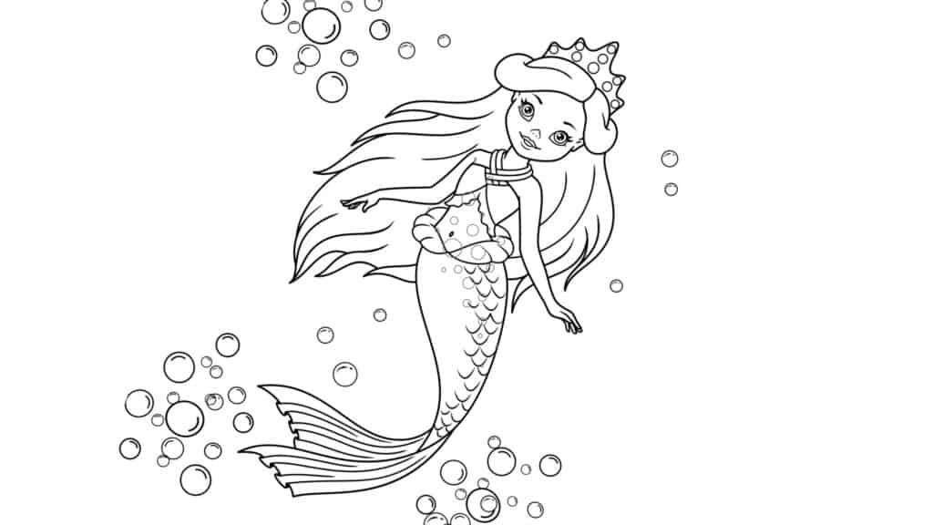 Mermaid Coloring Pages 7