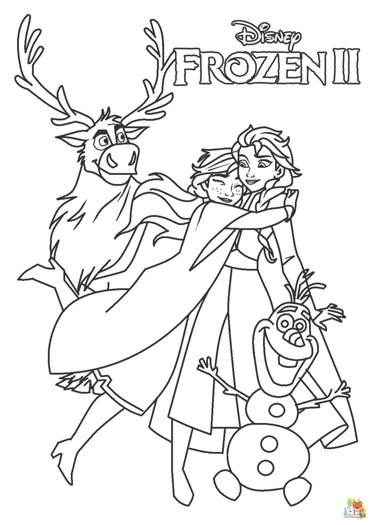Merry Christmas With Elsa Coloring Pages 1
