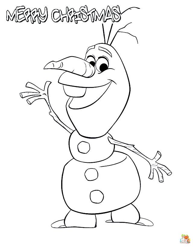 Merry Christmas With Elsa Coloring Pages 5