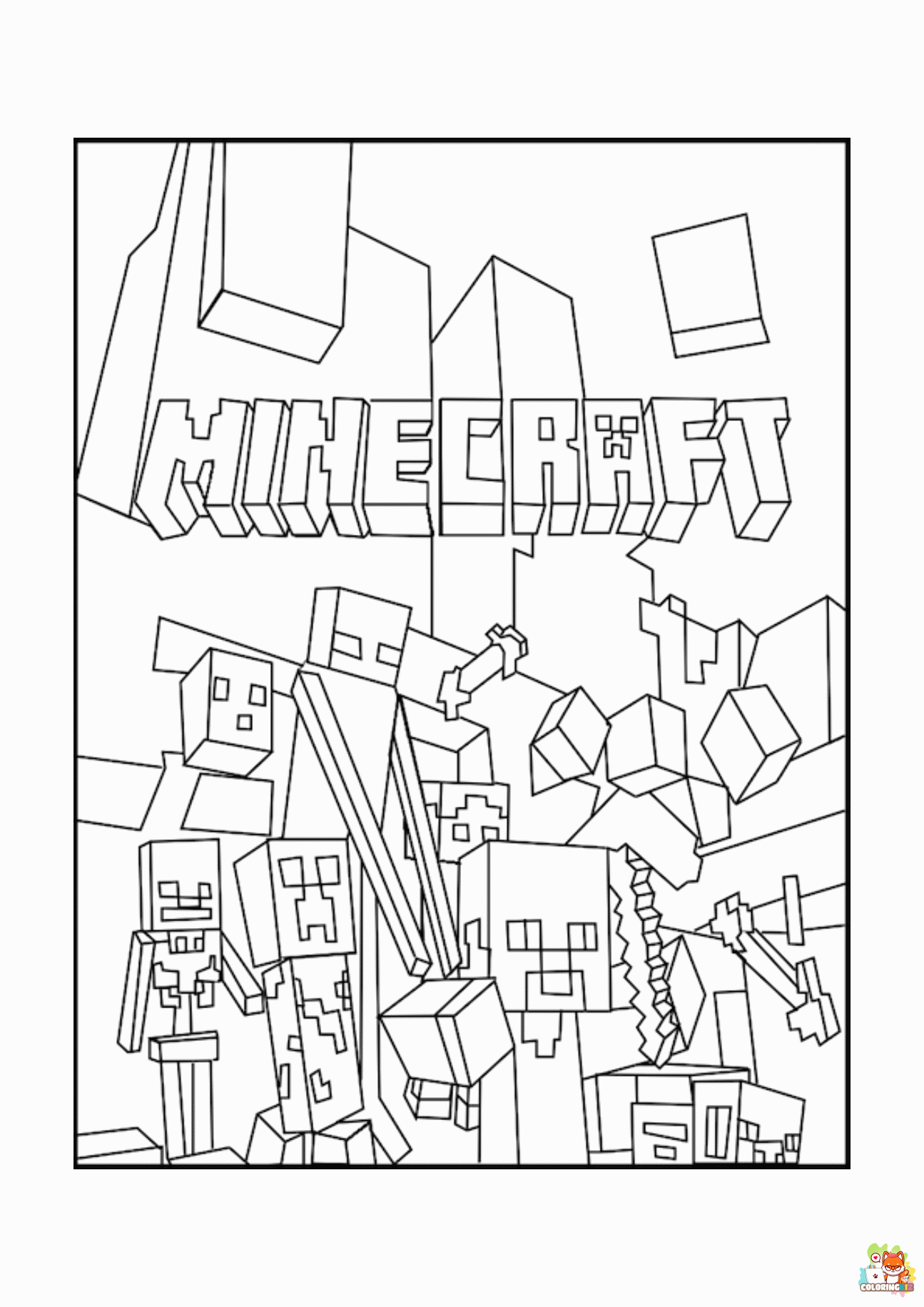 Minecraft Coloring Pages 4