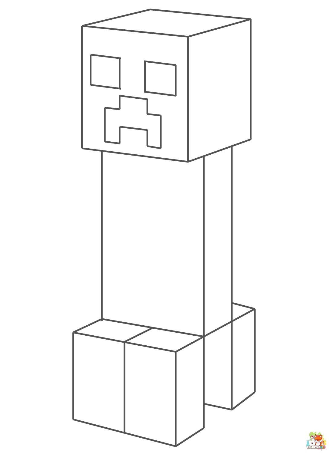 Minecraft Creeper Coloring Pages 3