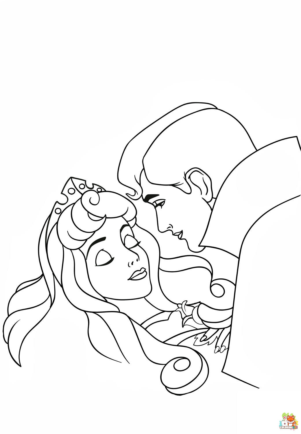 Phillip and Aurora coloring pages 2
