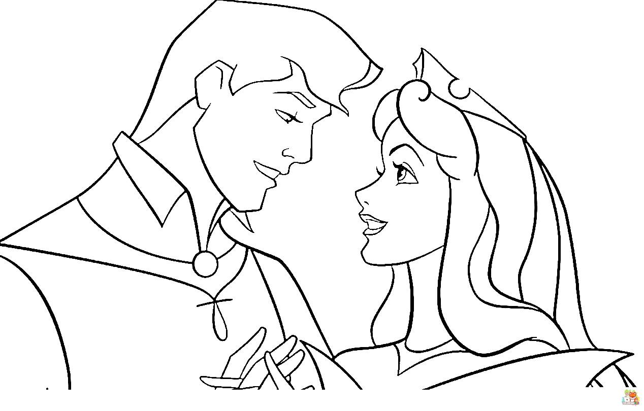 Phillip and Aurora coloring pages 3