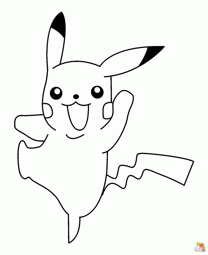 Pikachu Coloring Pages 2
