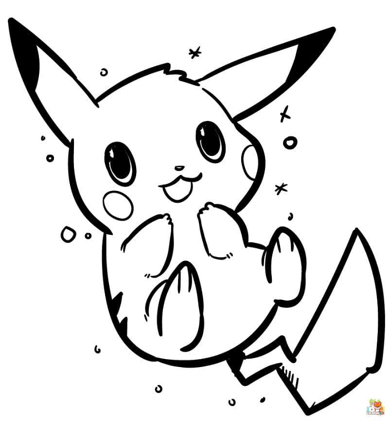 Pikachu Coloring Pages 4