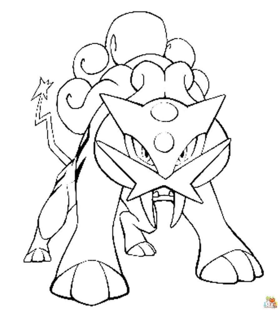 Pokemon Legendary Coloring Pages 4