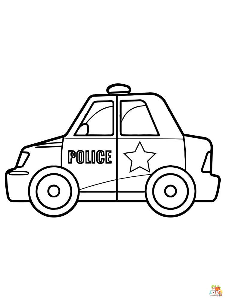 Police Car Coloring Pages 10