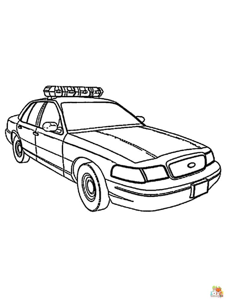 Police Car Coloring Pages 11