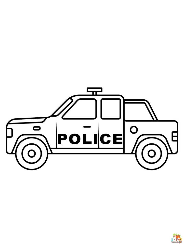Police Car Coloring Pages 12