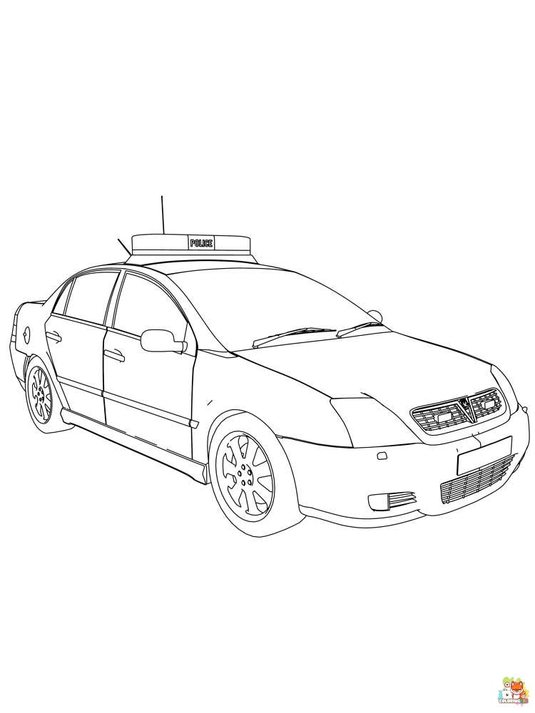 Police Car Coloring Pages 13