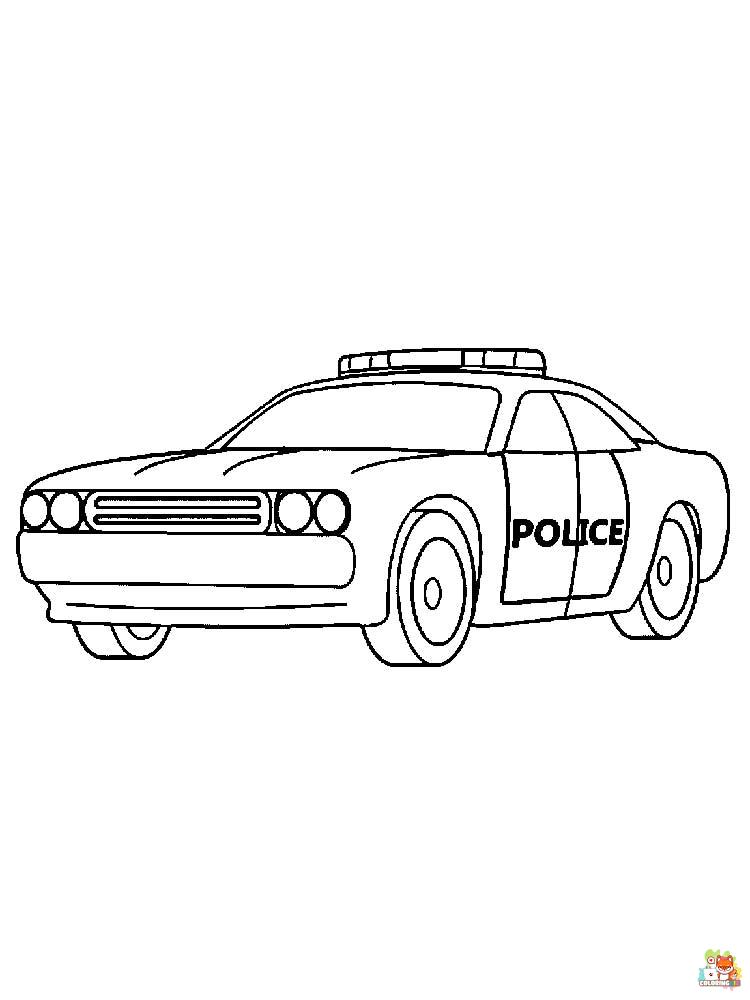 Police Car Coloring Pages 14