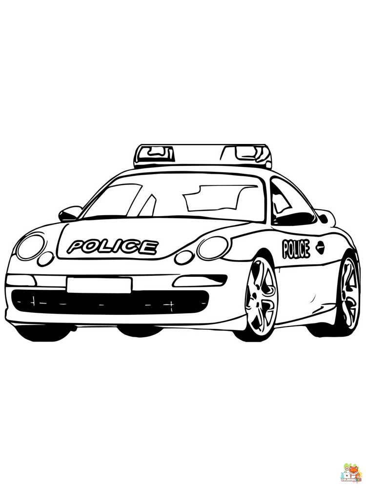 Police Car Coloring Pages 17