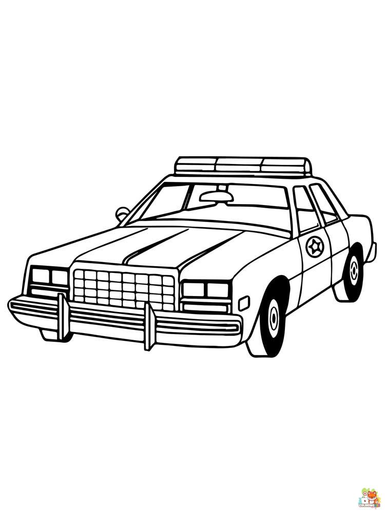Police Car Coloring Pages 18