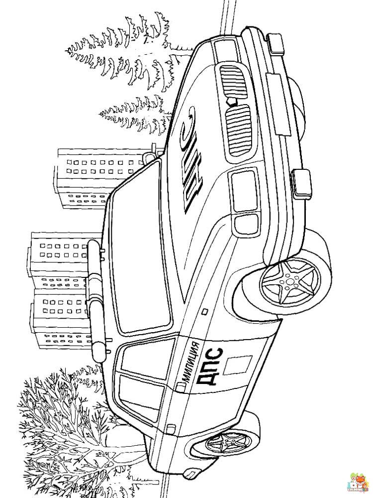 Police Car Coloring Pages 19