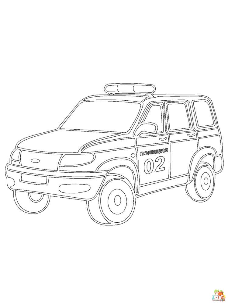 Police Car Coloring Pages 20