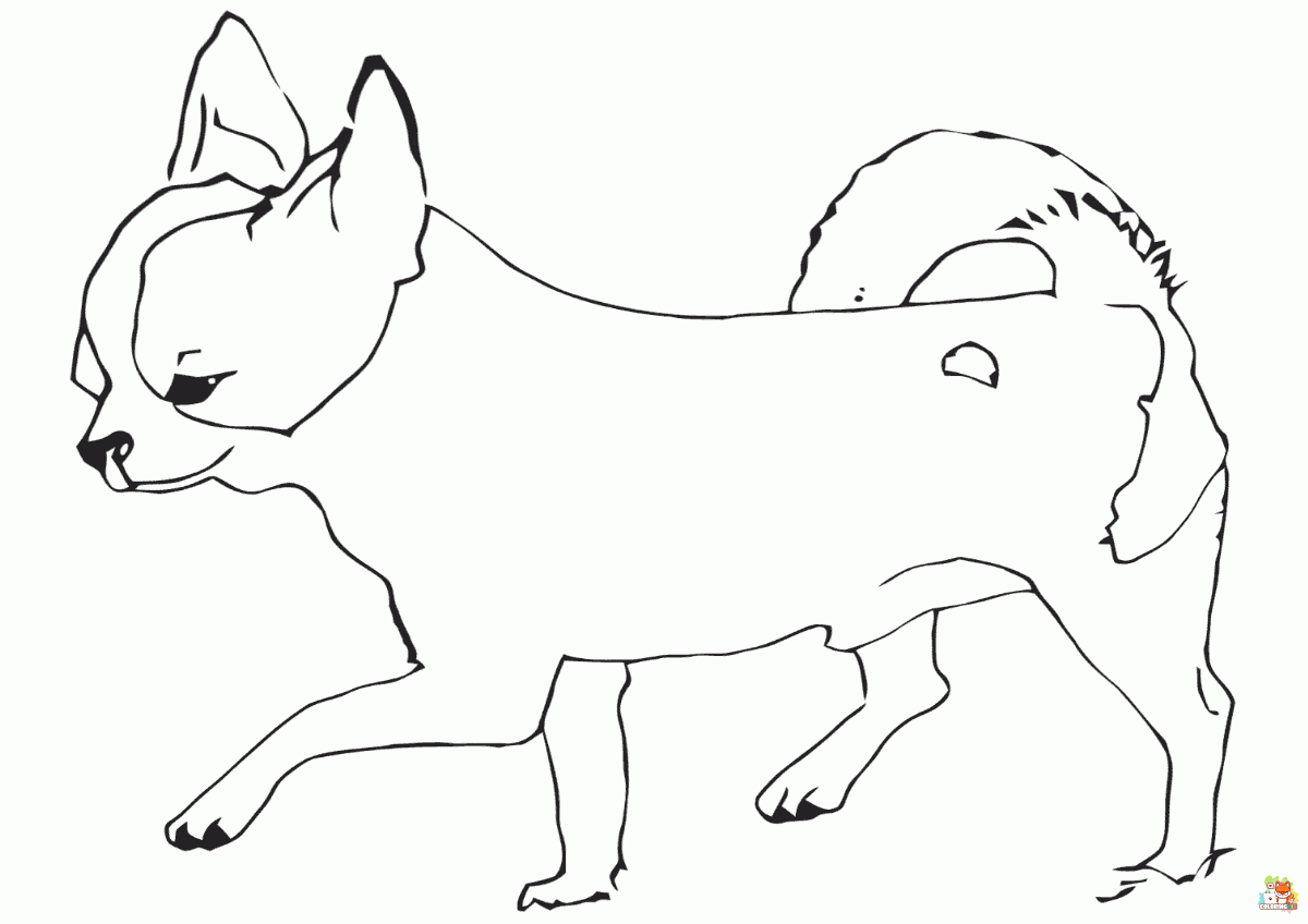 Pomeranian and Chihuahua Coloring Pages 2