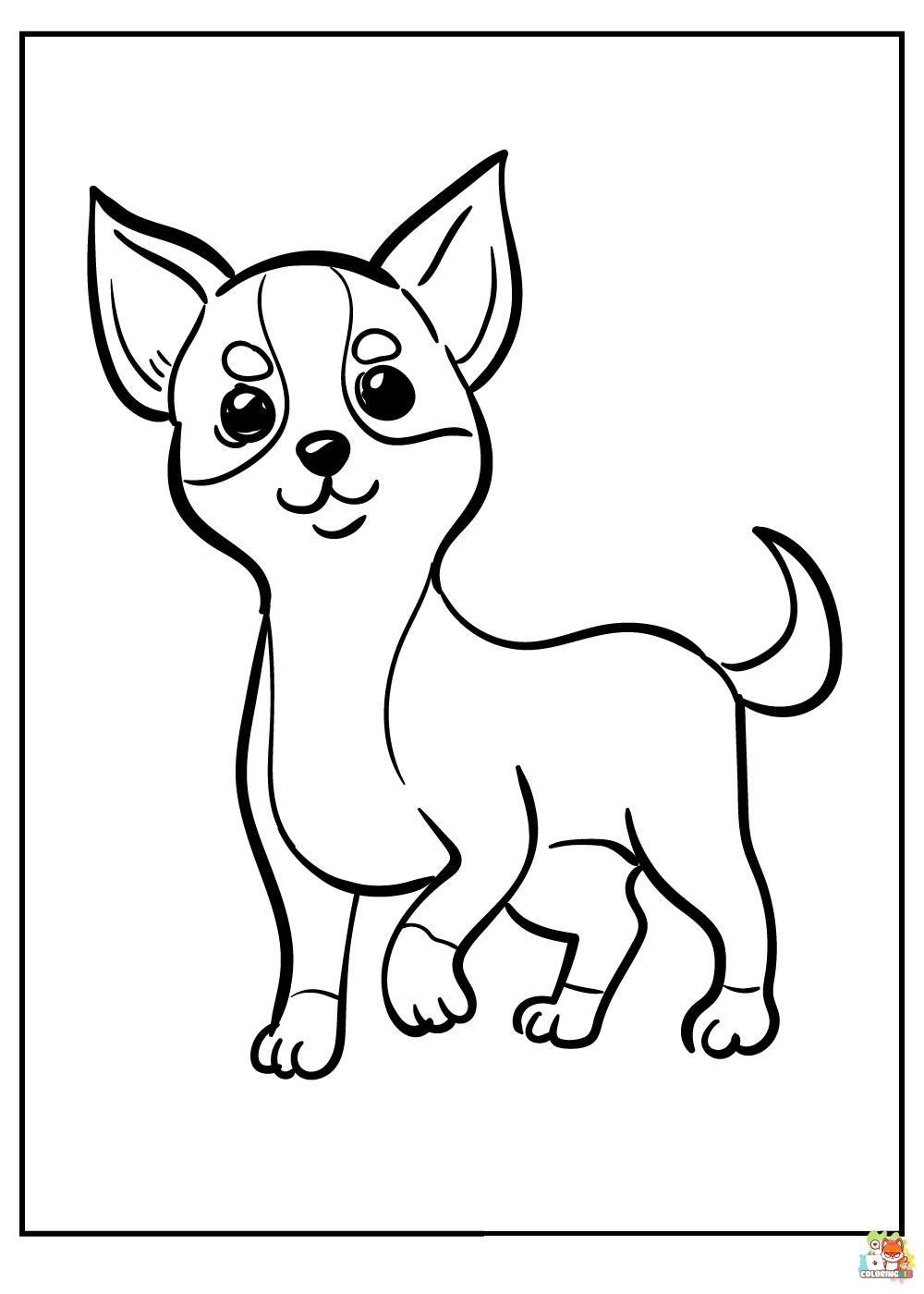 Pomeranian and Chihuahua Coloring Pages 4