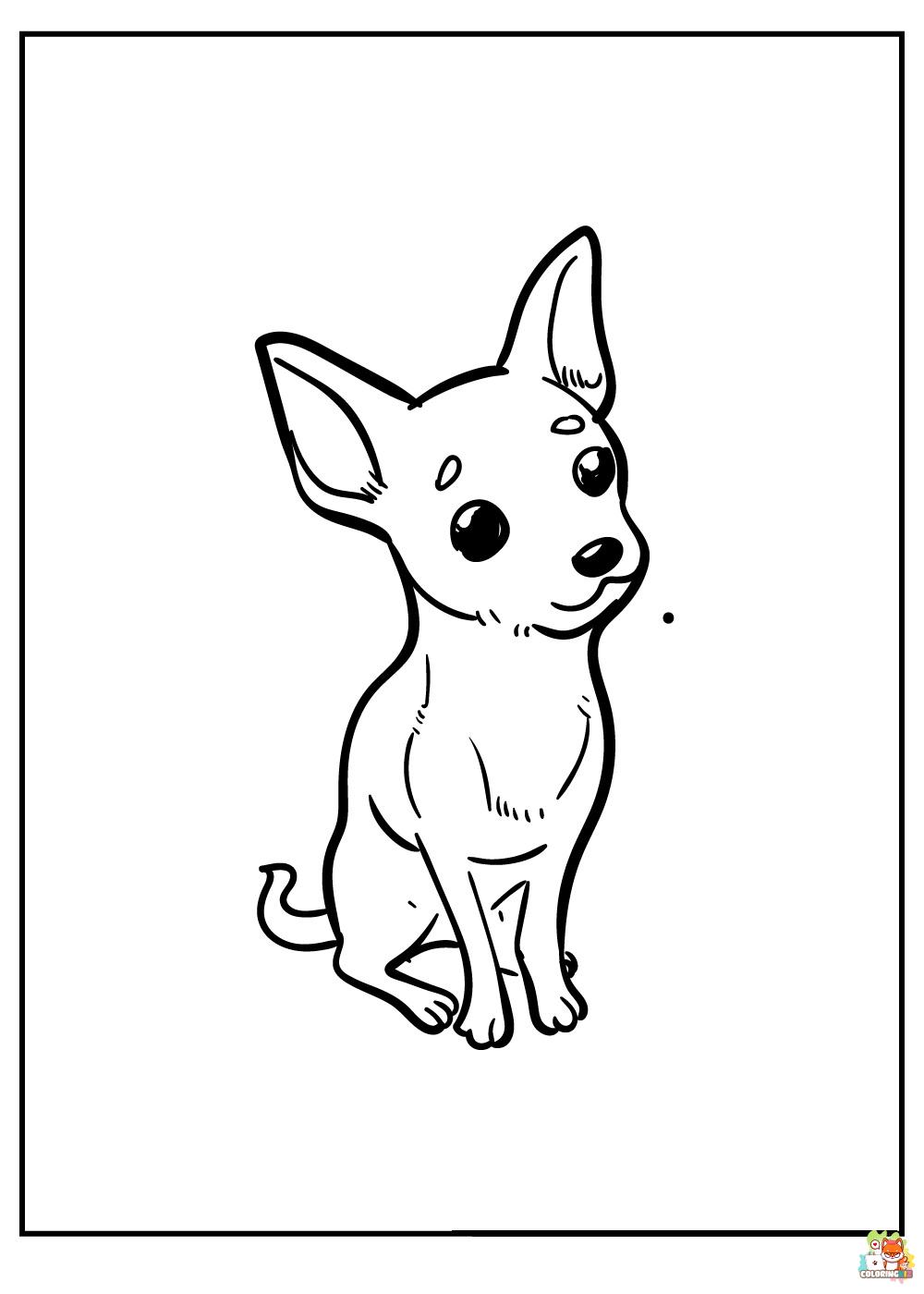 Pomeranian and Chihuahua Coloring Pages 6