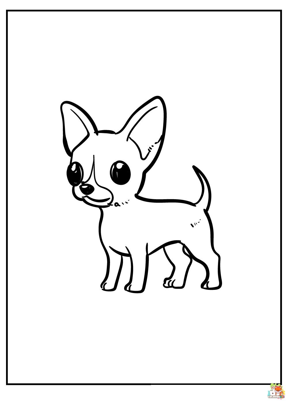 Pomeranian and Chihuahua Coloring Pages 7