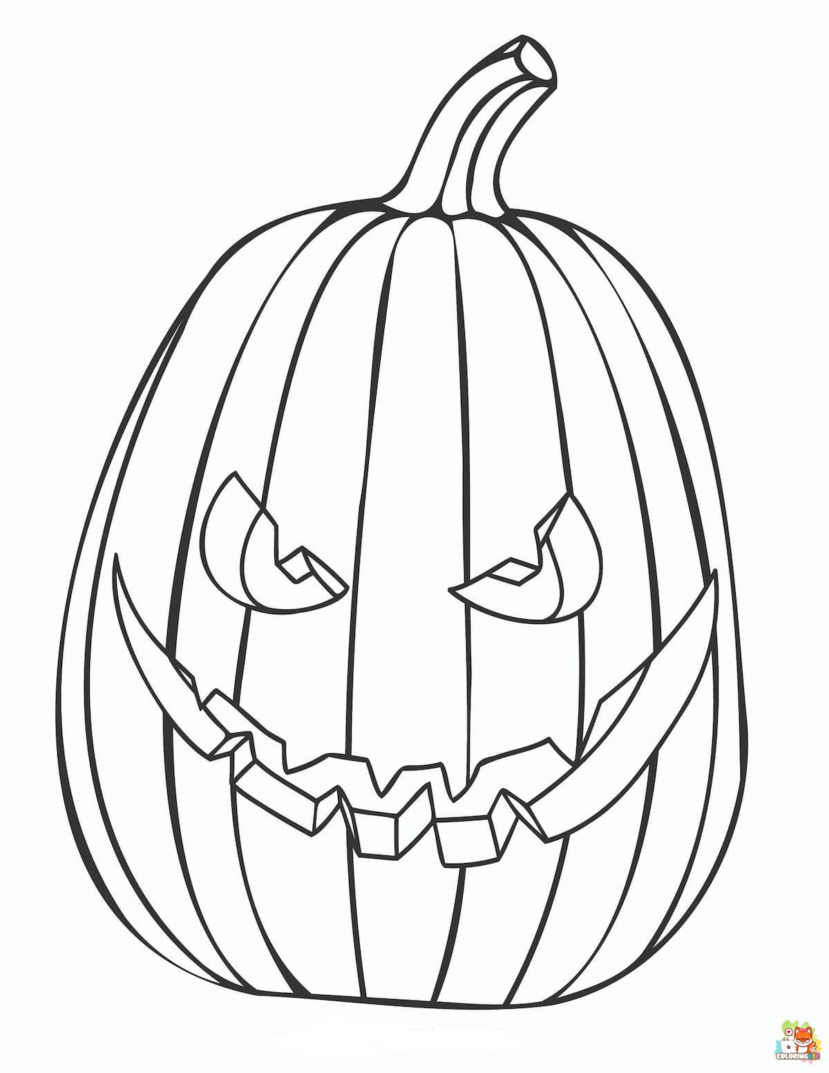 Pumpkin Halloween Coloring Pages 3