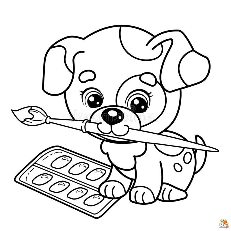 Puppy Coloring Pages 3
